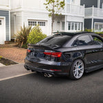 Audi A3 2.0T Valved Cat-Back Exhaust, S3-Style Quad Tip 2017-2020 — view 8