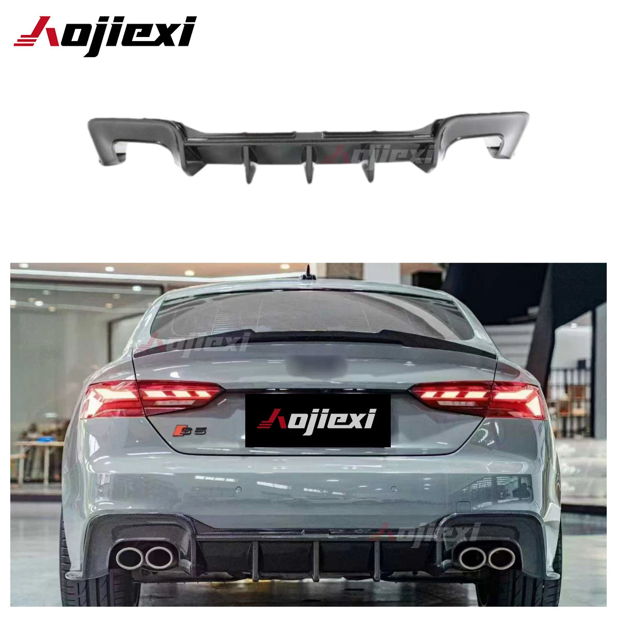 Audi A5 / S5 / RS5 B9.5 Sportback Carbon Rear Diffuser 2020-2024 — view 2