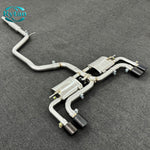 Audi A3 2.0T Valved Cat-Back Exhaust, S3-Style Quad Tip 2017-2020 — view 5