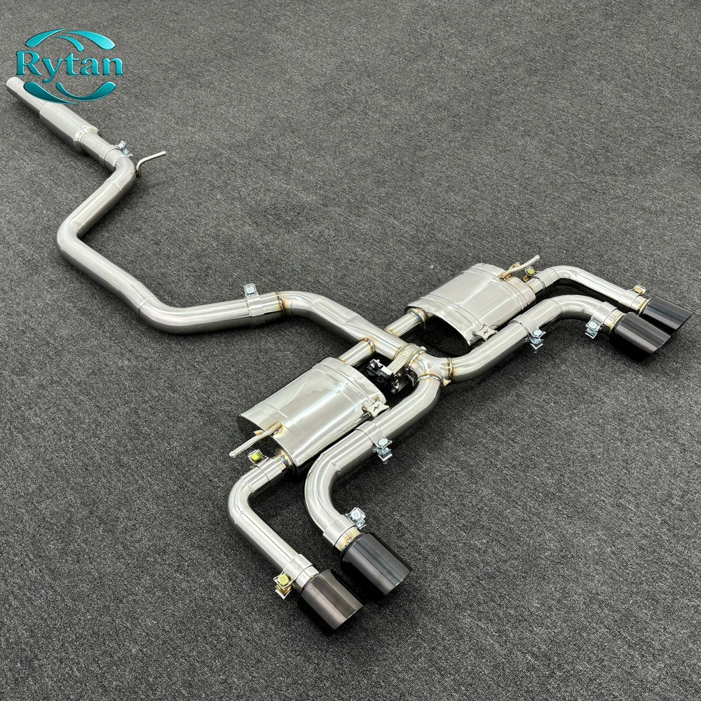 Audi A3 2.0T Valved Cat-Back Exhaust, S3-Style Quad Tip 2017-2020 — view 5