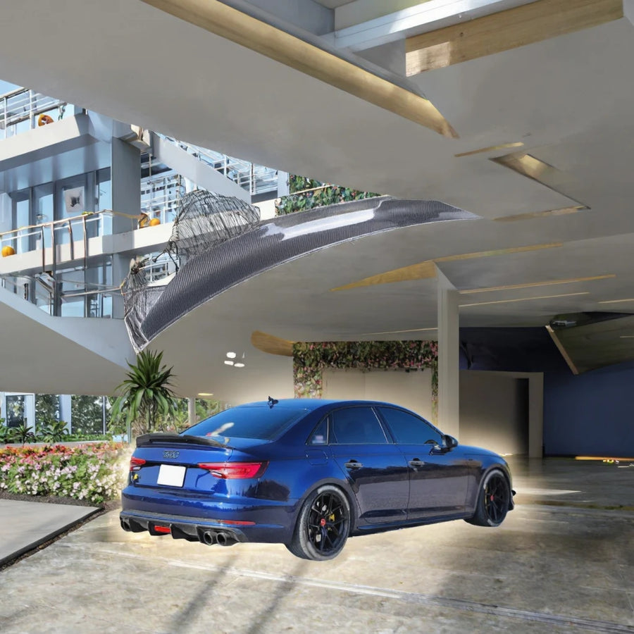 Audi Carbon Fibre Rear Trunk Spoiler — A5 Style — view 3