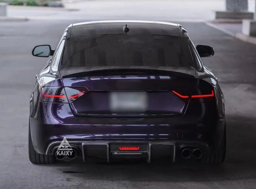Audi A5 / S5 B8.5 Carbon Fibre Rear Diffuser with LED 2012-2016 — view 6