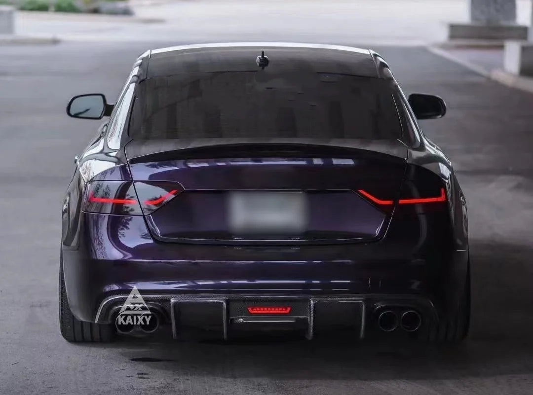 Audi A5 / S5 B8.5 Carbon Fibre Rear Diffuser with LED 2012-2016 — view 6