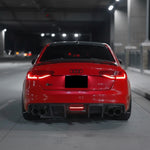 Audi A4 / S4 B8.5 S-Line Carbon Fibre Rear Diffuser with LED 2013-2016 — view 3