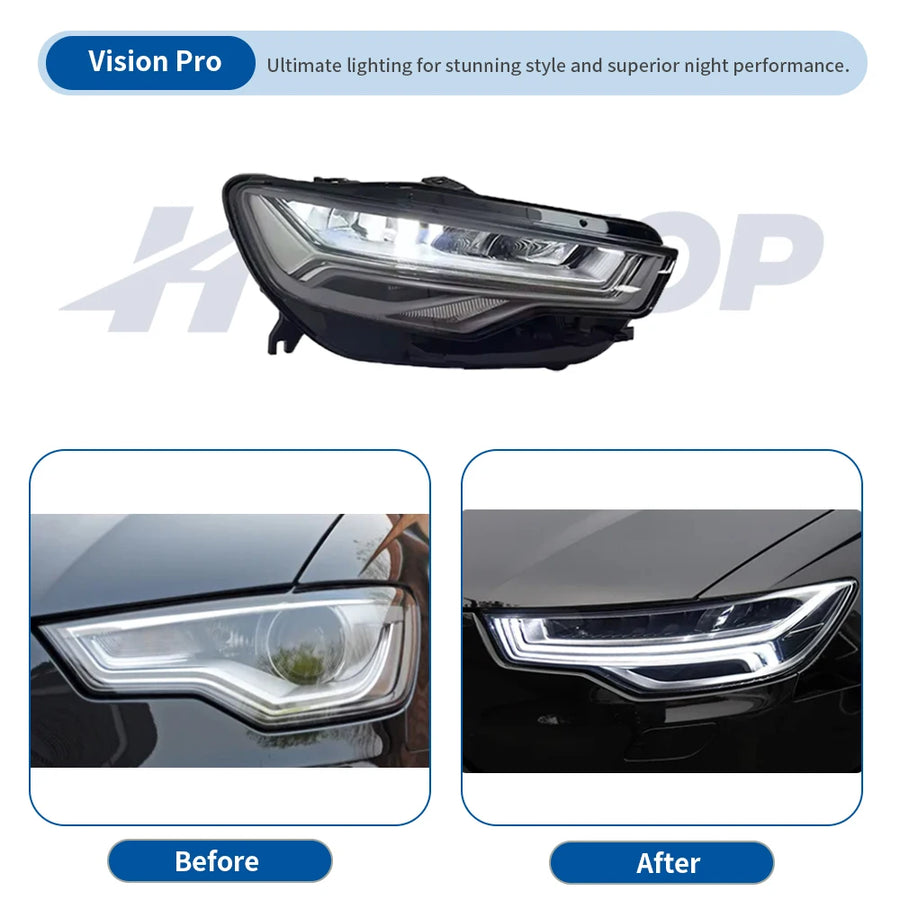 Vorsprung Parts Audi A6 LED Matrix DRL Headlamp — view 2