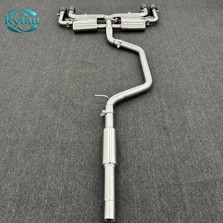 Audi A3 2.0T Valved Cat-Back Exhaust, S3-Style Quad Tip 2017-2020 — view 4