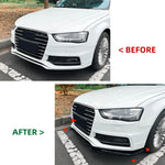 Audi A4 / S4 B8.5 S-Line Front Splitter, Gloss Black 2013-2016 — view 4