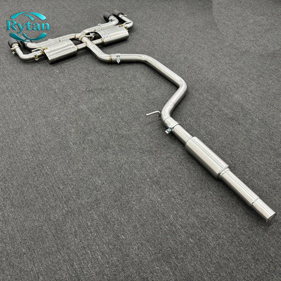 Audi A3 2.0T Valved Cat-Back Exhaust, S3-Style Quad Tip 2017-2020 — view 2