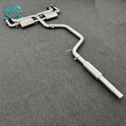 Audi A3 2.0T Valved Cat-Back Exhaust, S3-Style Quad Tip 2017-2020 — view 2