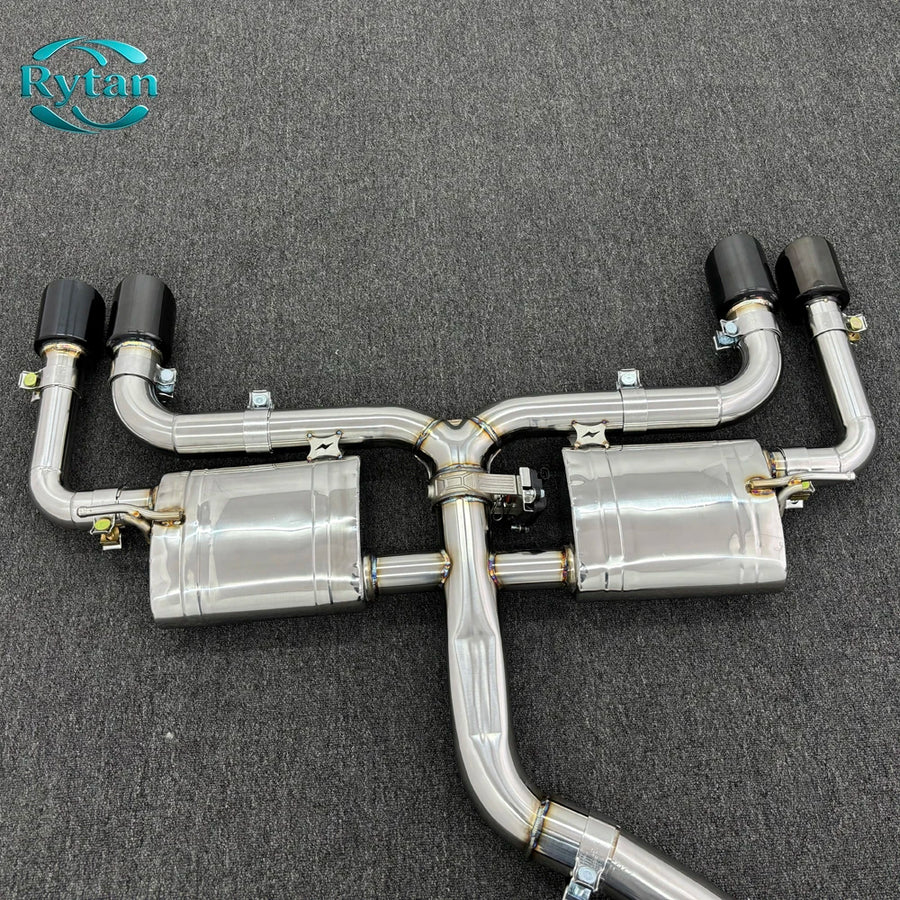 Audi A3 2.0T Valved Cat-Back Exhaust, S3-Style Quad Tip 2017-2020 — view 3