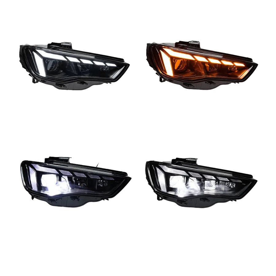 Vorsprung Parts Audi A3 RS3 LED Headlight Projector Lens with DRL — view 3