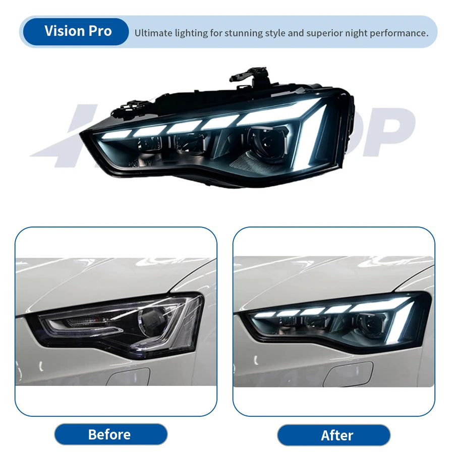 Vorsprung Parts Audi A5 S5 LED Matrix DRL Headlamp with Angel Eye — view 2