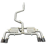 Audi A3 2.0T Valved Cat-Back Exhaust, S3-Style Quad Tip 2017-2020