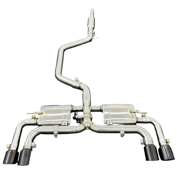 Audi A3 2.0T Valved Cat-Back Exhaust, S3-Style Quad Tip 2017-2020