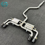 Audi A3 2.0T Valved Cat-Back Exhaust, S3-Style Quad Tip 2017-2020 — view 6