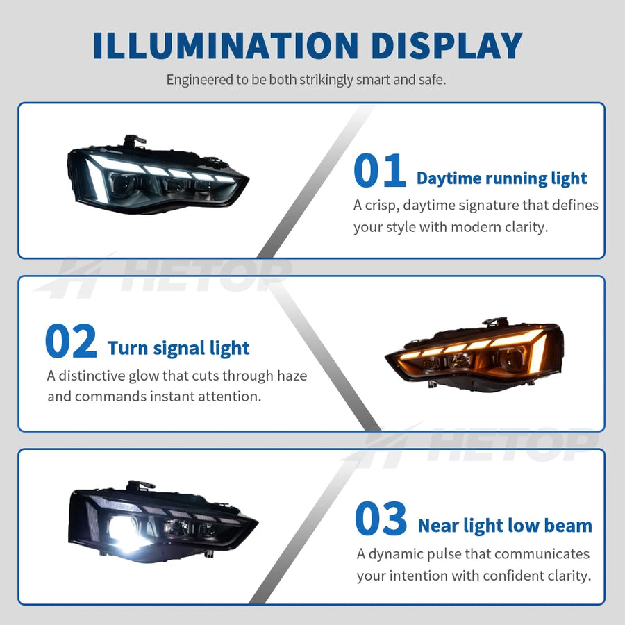 Vorsprung Parts Audi A5 S5 LED Matrix DRL Headlamp with Angel Eye — view 4