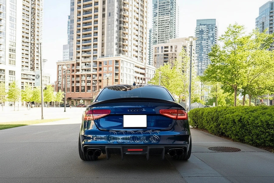 Audi S4 B8 / B8.5 Sedan HK-Style Carbon Fibre Trunk Spoiler 2008-2016 — view 3