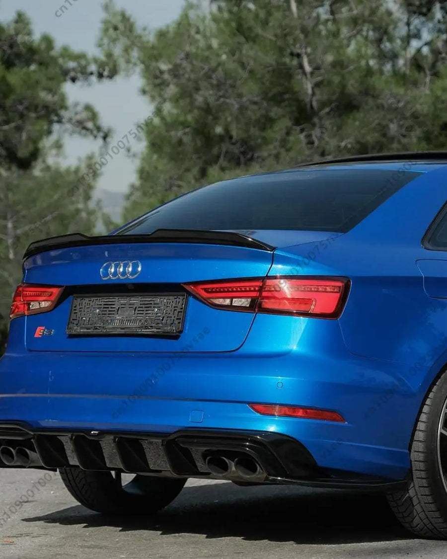 Audi A3 S-Line / S3 8V Rear Side Splitters, Gloss Black 2017-2020 — view 4
