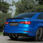 Audi A3 S-Line / S3 8V Rear Side Splitters, Gloss Black 2017-2020 — view 4