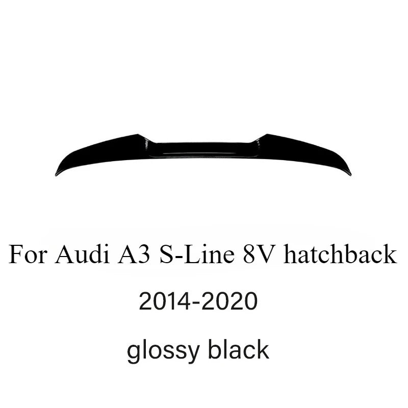 Audi A3 / S3 8V Duckbill Rear Roof Spoiler, Gloss Black 2014-2020 — view 4