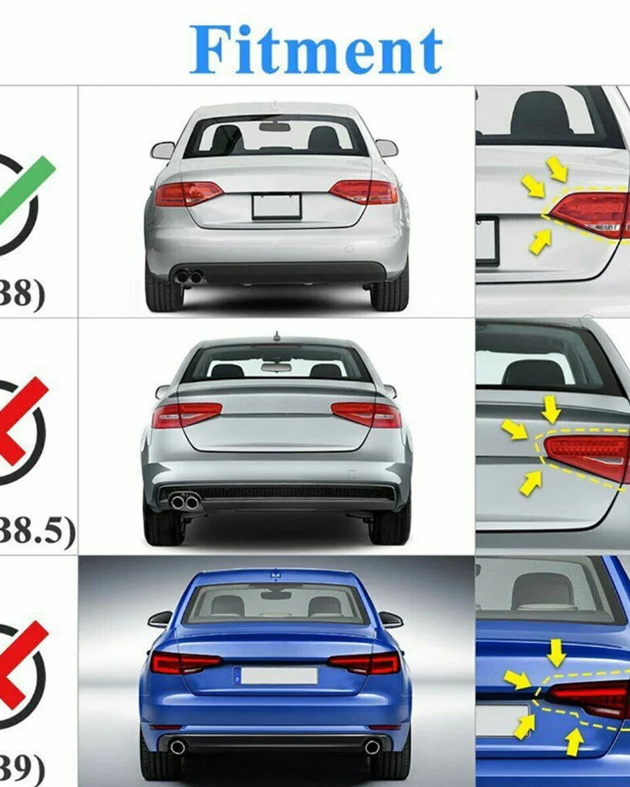 Audi A4 / S4 B8 Highkick Trunk Spoiler, Gloss Black 2009-2012 — view 3