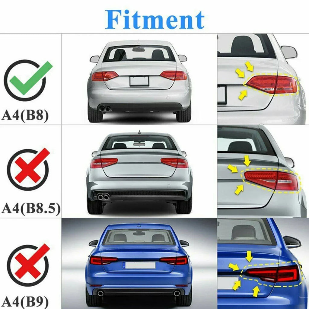 Audi A4 / S4 B8 Highkick Trunk Spoiler, Gloss Black 2009-2012 — view 3