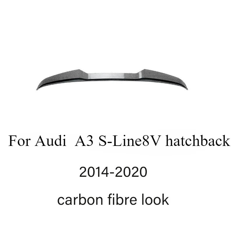 Audi A3 / S3 8V Duckbill Rear Roof Spoiler, Gloss Black 2014-2020 — view 3