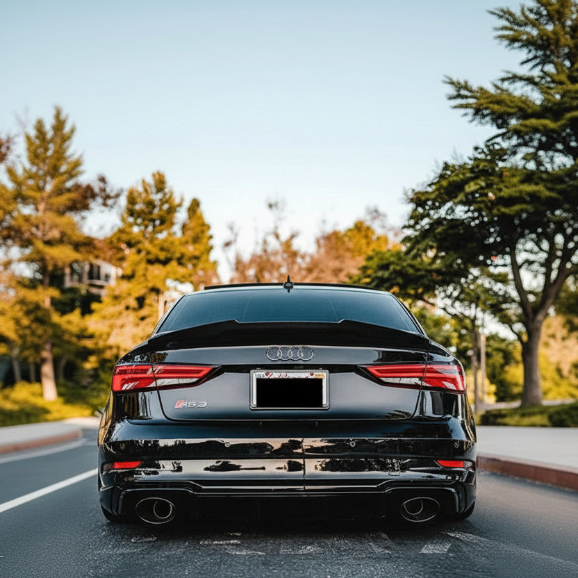 Audi A3 / S3 8V Duckbill Rear Roof Spoiler, Gloss Black 2014-2020 — view 2